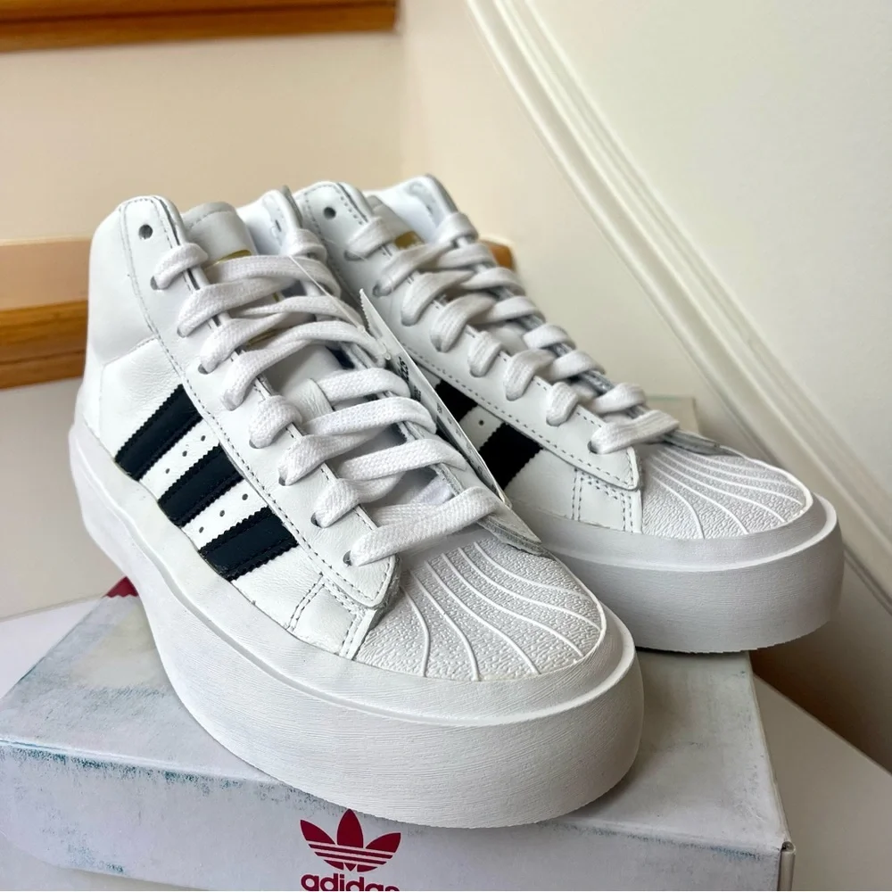 NWT Adidas 424 Pro Model Sneaker Black / white - Picture 13 of 15